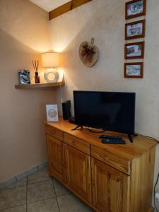 Telewizja i/lub zestaw kina domowego w obiekcie Gîte du Pressoir