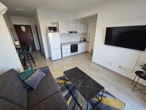 Η κουζίνα ή μικρή κουζίνα στο Wanderlust Apartment