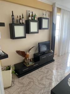 TV a/nebo společenská místnost v ubytování Villa Olsjan