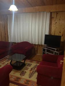 Μια τηλεόραση ή/και κέντρο ψυχαγωγίας στο UZUNGÖL Nehir kenarında Doğa içinde merkezi 3 yatak odalı Büyük SUİTE Daire