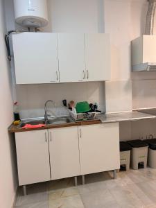 Kuchyň nebo kuchyňský kout v ubytování Hostel Sorolla Playa
