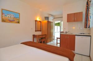 Kuchyň nebo kuchyňský kout v ubytování Hotel Emerald and Suites