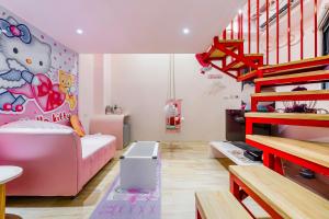 Ruang duduk di Happiness Romantic B&B