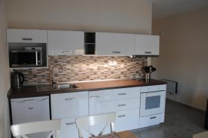 Kuchyň nebo kuchyňský kout v ubytování Apartments Relax