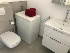 Koupelna v ubytování Haus Möösgraav