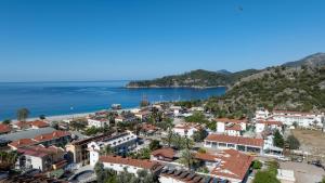 an aerial view of a town next to the ocean at Sundia By Liberty Oludeniz in Oludeniz
