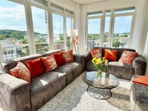 Χώρος καθιστικού στο Villa Wiederkehr Penthouse Rügen Living