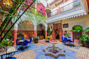 Posezení v ubytování Riad bleu du Sud