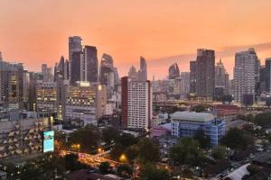Výhľad na mesto Bangkok alebo výhľad na mesto priamo z apartmánu