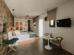 TV a/nebo společenská místnost v ubytování Venue Villas - Folegandros