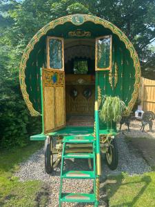 Gypsy Caravan Glamping外面的花园