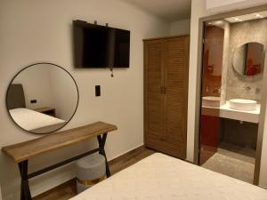 Koupelna v ubytování Hotel Potos