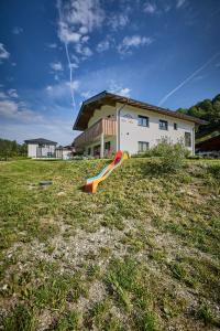 zjeżdżalnia na polu przed domem w obiekcie Haus Joan - Apartments w Saalbach Hinterglemm