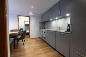 Η κουζίνα ή μικρή κουζίνα στο Ferienwohnung TURNA Malbun