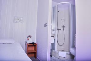 Koupelna v ubytování Brit Hotel Chambery + 32 fotografií