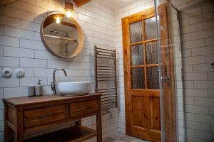 Koupelna v ubytování Apartmány Temechov + 37 fotografií
