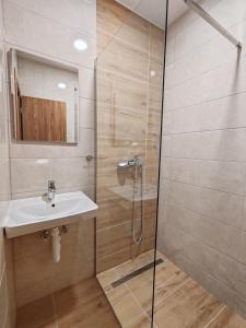 Koupelna v ubytování Apartments Kata