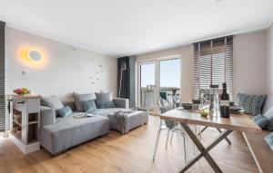 Χώρος καθιστικού στο Langebank Mit Hafenblick