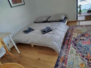 Una cama o camas en una habitación de Krásný byt v srdci Olomouce