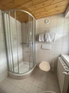 Koupelna v ubytování Hotel Edi + 27 fotografií