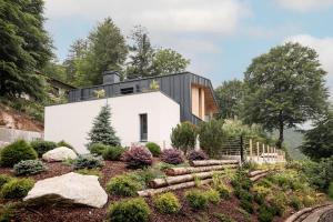 a house on a hill with a garden at Ledarix Charm Chalet in Ledro