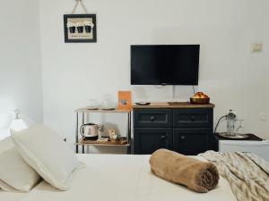TV a/nebo společenská místnost v ubytování Rooms Monika