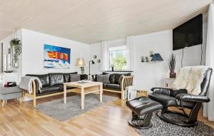 TV a/nebo společenská místnost v ubytování 3 Bedroom Cozy Home In Ulfborg