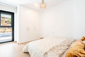 Postel nebo postele na pokoji v ubytování Design Wohnung mit viel Luxus