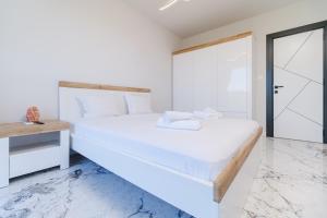 Postel nebo postele na pokoji v ubytování Lauta Forest 1-bedroom apartment