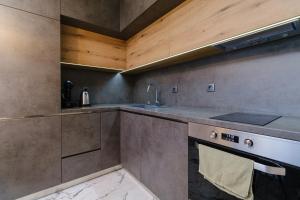 Kuchyň nebo kuchyňský kout v ubytování Lauta Forest 1-bedroom apartment