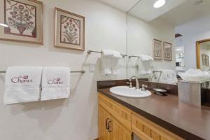 un baño con lavabo y espejo en The Charter at Beaver Creek D315, en Beaver Creek