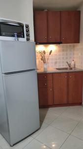 Kuchyň nebo kuchyňský kout v ubytování Ampolias rooms Messolonghi