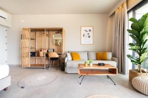 A seating area at Petrichor