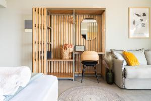 A seating area at Petrichor