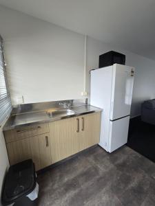 Kuchyň nebo kuchyňský kout v ubytování Greenwood Park Motel