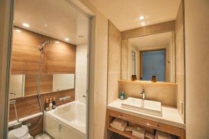 Koupelna v ubytování Hotel Traveltine Kyoto Kiyamachi