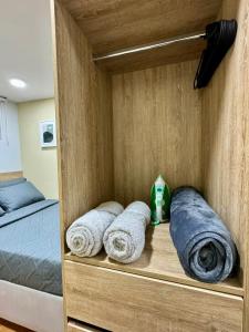 Postelja oz. postelje v sobi nastanitve Hostelfc Usaquen