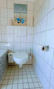 Koupelna v ubytování Ruhiges 4 Sterne Exzellenz-Appartement DIANA im Elb-Urstromtal - fast WLAN, good for long-terms