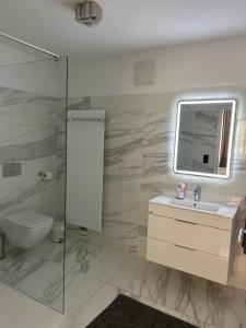Koupelna v ubytování Tauernhaus Appartment