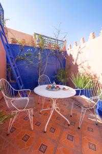 Balkón nebo terasa v ubytování La lune de Marrakech Riad