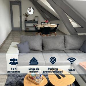 Posezení v ubytování Proche centre - parking securisé