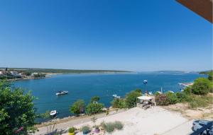 a view of a body of water with boats in it at 2 Bedroom Lovely Apartment In Obrovac in Obrovac