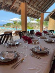ห้องอาหารหรือที่รับประทานอาหารของ Villa Coralillo in Careyes