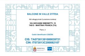 a ticket for a villa in villajitos with a pattern at Balcone in Valle d'Itria in Martina Franca