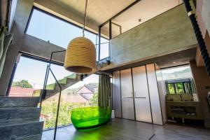 A balcony or terrace at One Brick Great Wall Heritage B&B