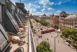 Výhľad na mesto Praha alebo výhľad na mesto priamo z apartmánového hotela