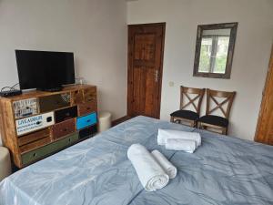 Postel nebo postele na pokoji v ubytování Вила Кула