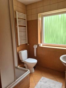 Ένα μπάνιο στο Noclegi Stara Fabryka Jedlina-Zdrój +16 φωτογραφίες