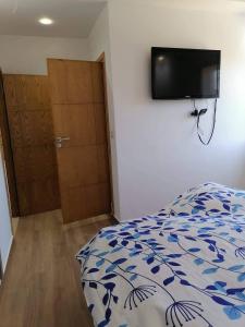Postel nebo postele na pokoji v ubytování Leila