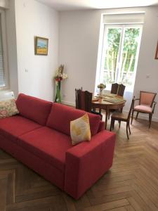 Χώρος καθιστικού στο Manoir gîte Jade